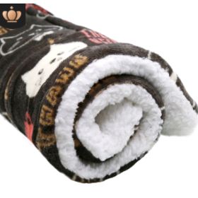 Cute Cat Blankets Dog Pet Mat (Option: Cute cat-L70x55)